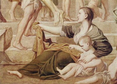 Detail of St. Cecilia Distributing Alms (detail) by Domenichino
